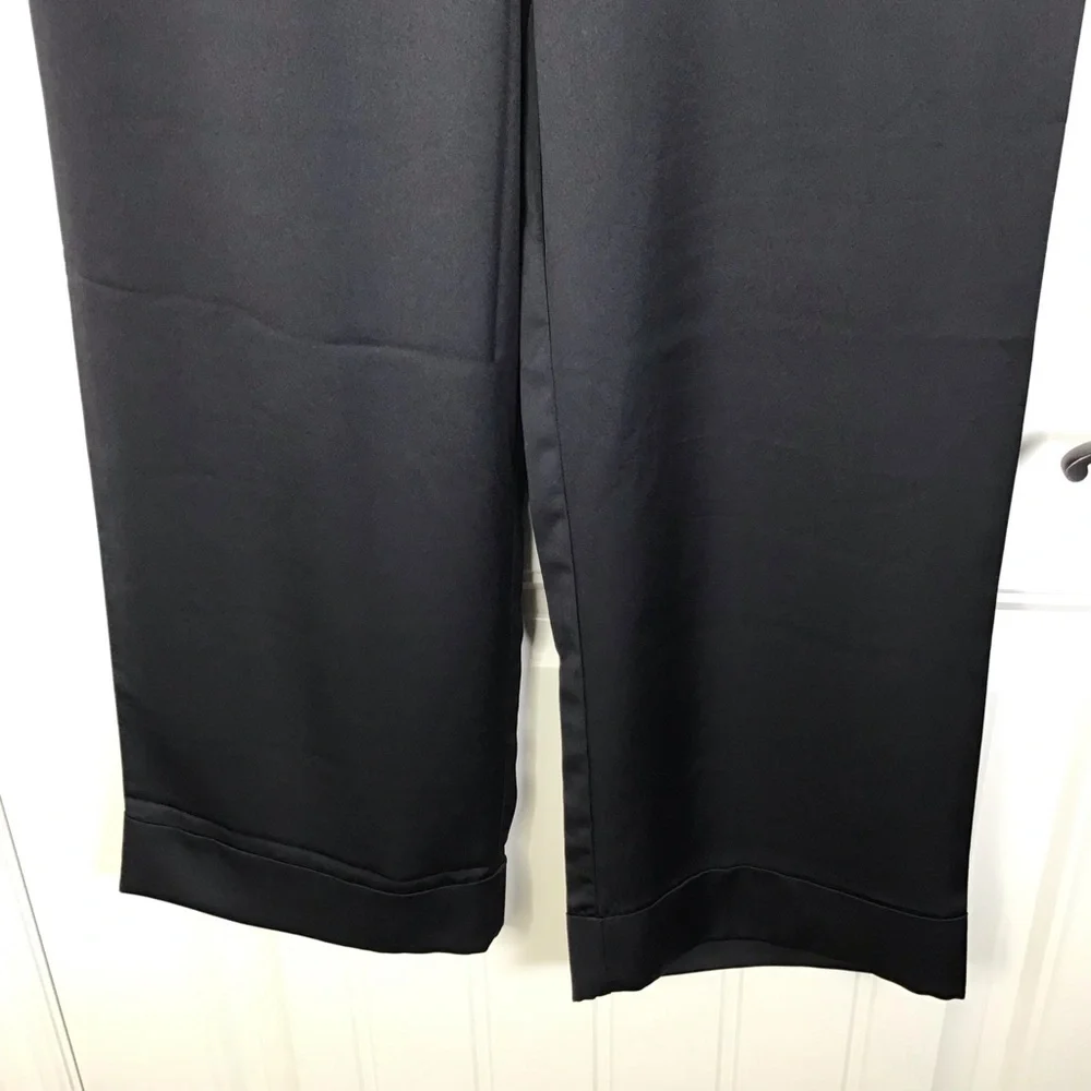 NWT J. Crew Drawstring Cuffed Crepe Pants in Black Size 8.
